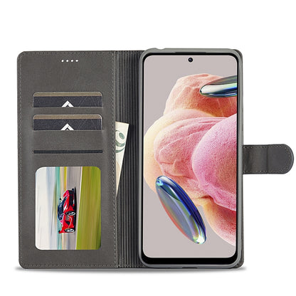 For Xiaomi Redmi Note 12 4G Global LC.IMEEKE Calf Texture Leather Phone Case(Grey) - Xiaomi Cases by LC.IMEEKE | Online Shopping UK | buy2fix