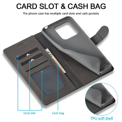 For Xiaomi Redmi Note 12 4G Global LC.IMEEKE Calf Texture Leather Phone Case(Grey) - Xiaomi Cases by LC.IMEEKE | Online Shopping UK | buy2fix