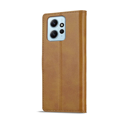 For Xiaomi Redmi Note 12 4G Global LC.IMEEKE Calf Texture Leather Phone Case(Brown) - Xiaomi Cases by LC.IMEEKE | Online Shopping UK | buy2fix