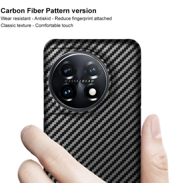 For OnePlus 11 5G imak Ruiyi Series Carbon Fiber PU + PC Phone Case(Black) - OnePlus Cases by imak | Online Shopping UK | buy2fix