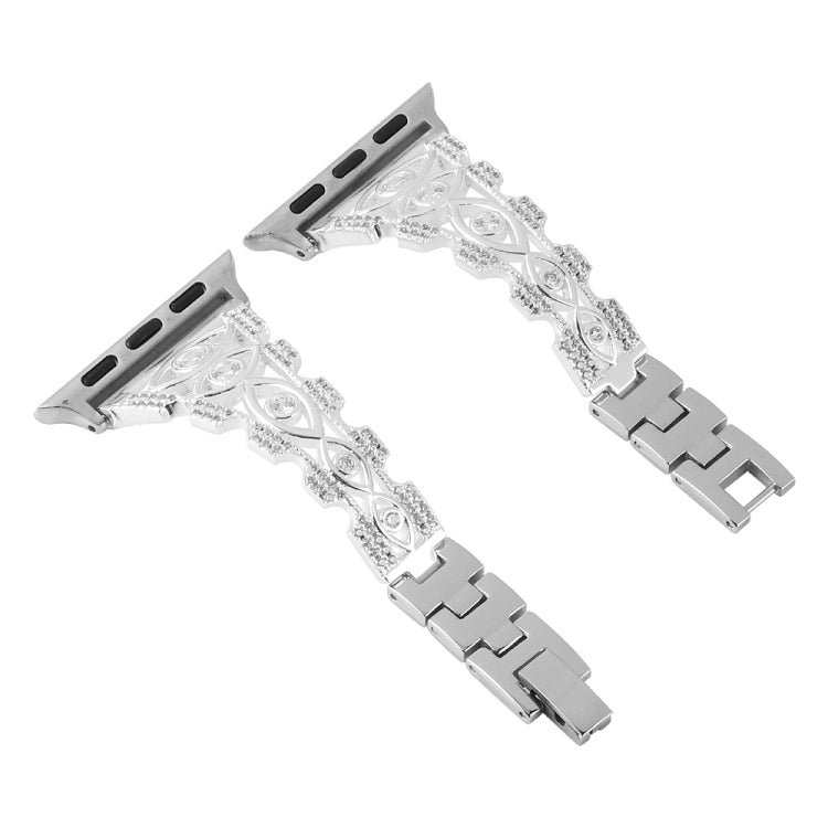 Copper Eye Metal Watch Band For Apple Watch Ultra 49mm&Watch Ultra 2 49mm / Series 9&8&7 45mm / SE 3&SE 2&6&SE&5&4 44mm / 3&2&1 42mm(Silver) by buy2fix