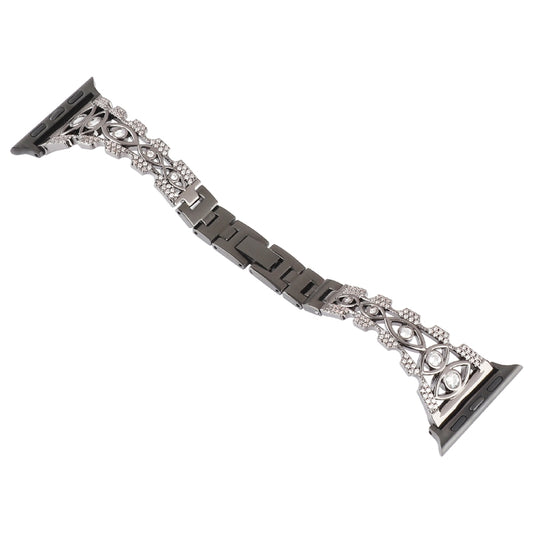 Copper Eye Metal Watch Band For Apple Watch Series 9&8&7 41mm / SE 3&SE 2&6&SE&5&4 40mm / 3&2&1 38mm(Black) by buy2fix