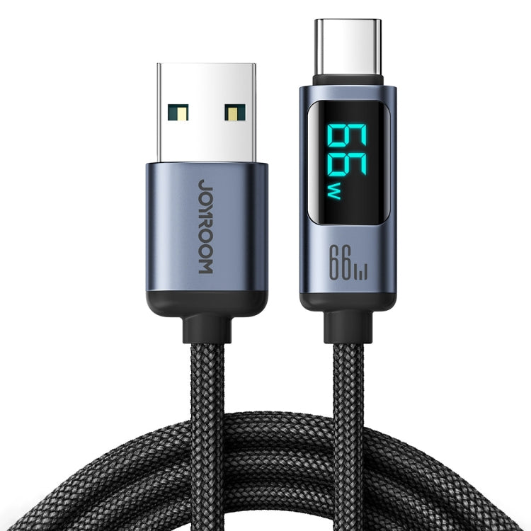JOYROOM S-AC066A16 6A USB to USB-C / Type-C Digital Display Fast Charging Data Cable, Length:1.2m(Black) - USB-C & Type-C Cable by JOYROOM | Online Shopping UK | buy2fix