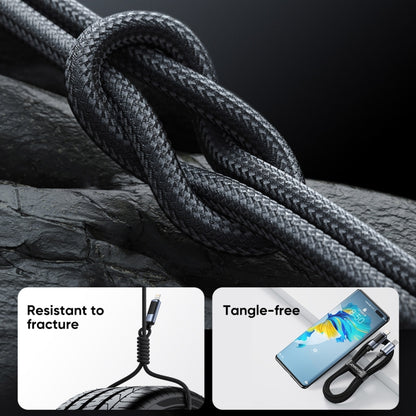 JOYROOM S-AC066A16 6A USB to USB-C / Type-C Digital Display Fast Charging Data Cable, Length:1.2m(Black) - USB-C & Type-C Cable by JOYROOM | Online Shopping UK | buy2fix