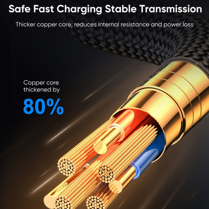 JOYROOM S-AC066A16 6A USB to USB-C / Type-C Digital Display Fast Charging Data Cable, Length:1.2m(Black) - USB-C & Type-C Cable by JOYROOM | Online Shopping UK | buy2fix