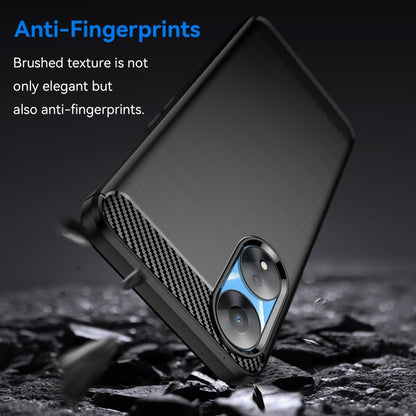 For OPPO A78 5G Brushed Texture Carbon Fiber TPU Phone Case(Black) - OPPO Cases by buy2fix | Online Shopping UK | buy2fix