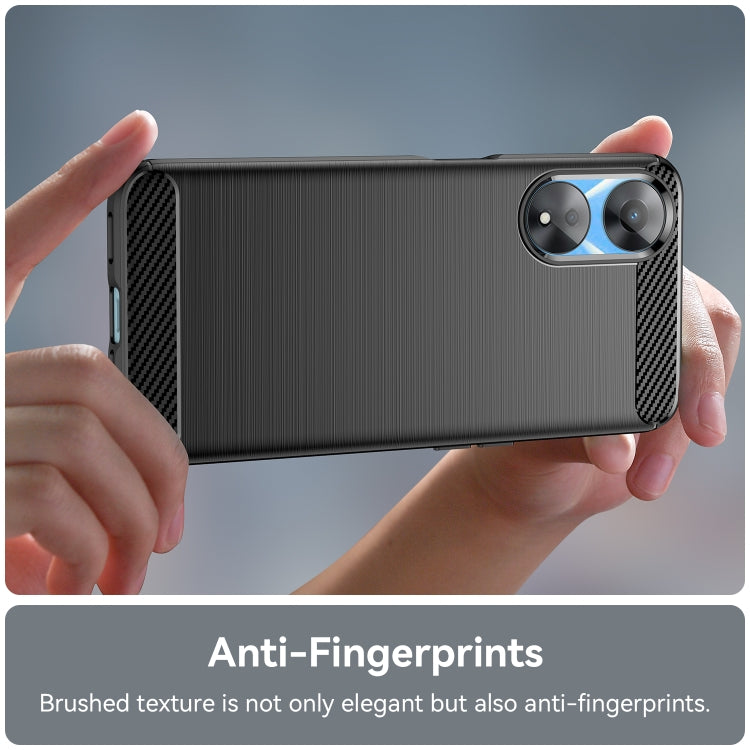 For OPPO A78 5G Brushed Texture Carbon Fiber TPU Phone Case(Black) - OPPO Cases by buy2fix | Online Shopping UK | buy2fix