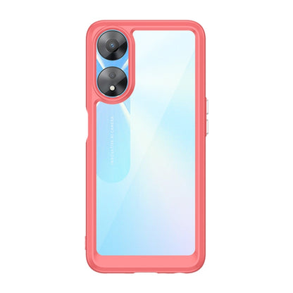 For OPPO A78 Colorful Series Acrylic + TPU Phone Case(Red) by buy2fix