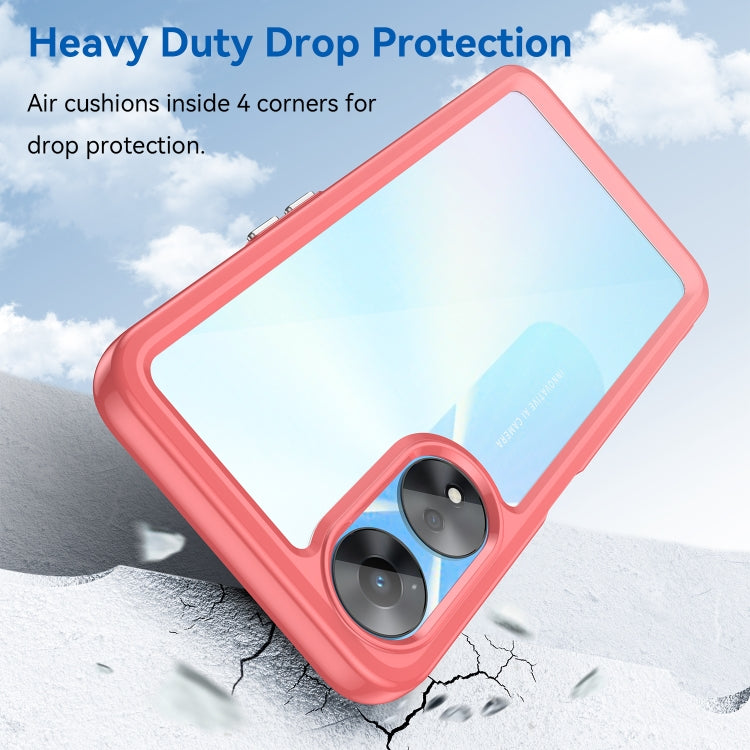 For OPPO A78 Colorful Series Acrylic + TPU Phone Case(Red) by buy2fix