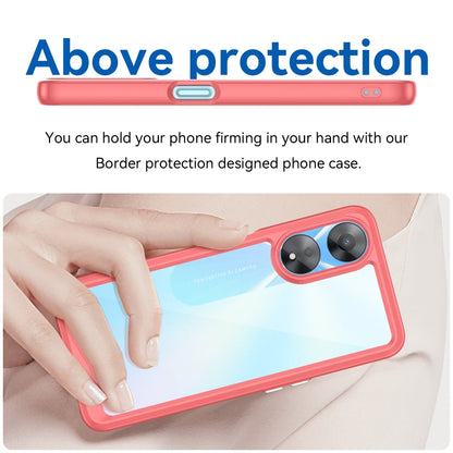 For OPPO A78 Colorful Series Acrylic + TPU Phone Case(Black) - OPPO Cases by buy2fix | Online Shopping UK | buy2fix