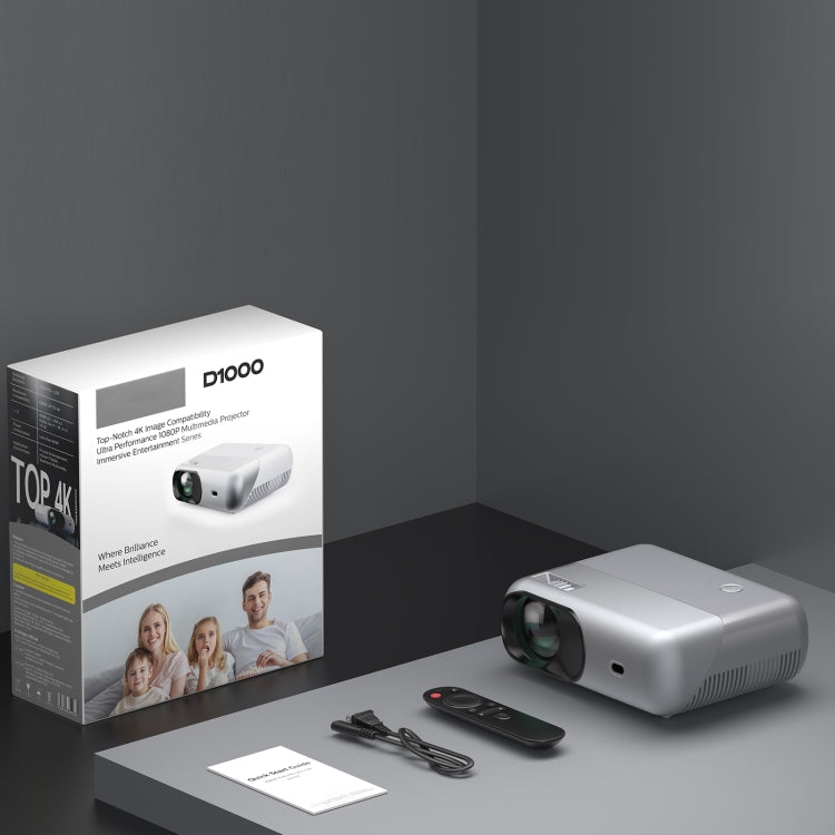 D1000 1920x1080P 320ANSI Lumens Portable Mini LCD LED Smart Projector, Screen Mirroring(AU Plug) - LED Projector by buy2fix | Online Shopping UK | buy2fix