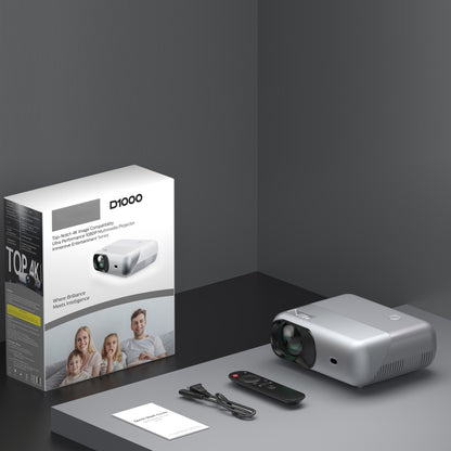 D1000 1920x1080P 320ANSI Lumens Portable Mini LCD LED Smart Projector, Android(EU Plug) - LED Projector by buy2fix | Online Shopping UK | buy2fix