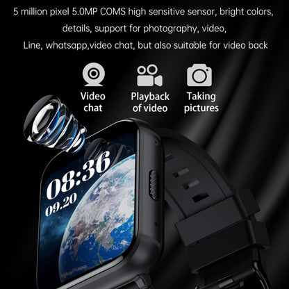 Q668 1.99 inch Screen 4G Smart Watch Android 9.0, Specification:4GB+64GB(Black) by buy2fix