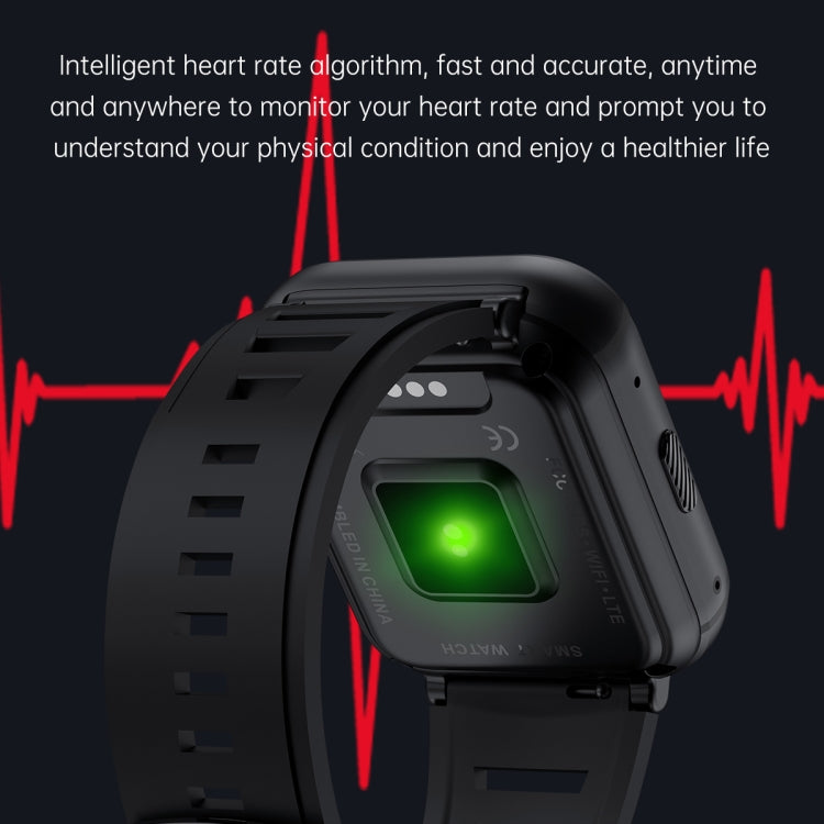 Q668 1.99 inch Screen 4G Smart Watch Android 9.0, Specification:4GB+64GB(Black) by buy2fix