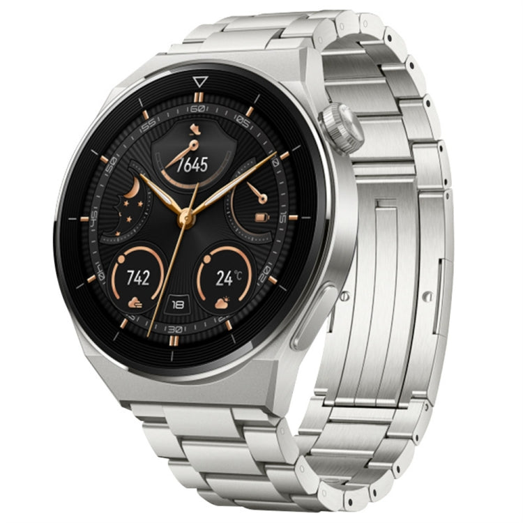 For Huawei Watch Buds / GT3 SE / GT3 Pro 22mm Universal Three Strains Ttanium Steel Watch Band(Silver) by buy2fix