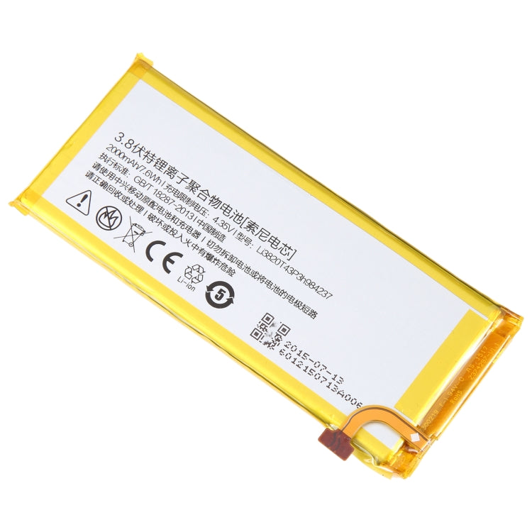 For ZTE Nubia Z5S MINI NX403A 2000mAh Battery Replacement LI3820T43P3H984237 - For ZTE by buy2fix | Online Shopping UK | buy2fix