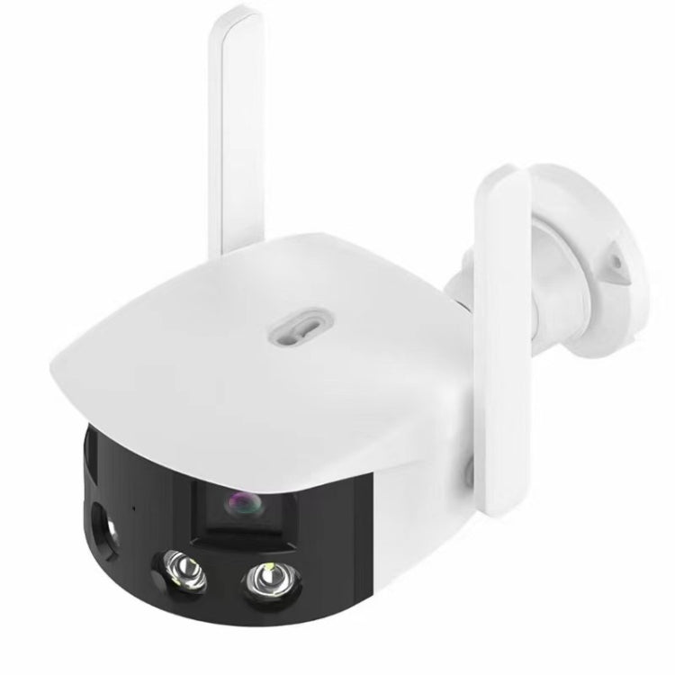 Q38 WIFI Humanoid Recognition AI Alarm 180 Degree Dual 2MP IP Camera, Plug:UK Plug by buy2fix
