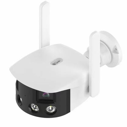 Q38 WIFI Humanoid Recognition AI Alarm 180 Degree Dual 2MP IP Camera, Plug:UK Plug by buy2fix