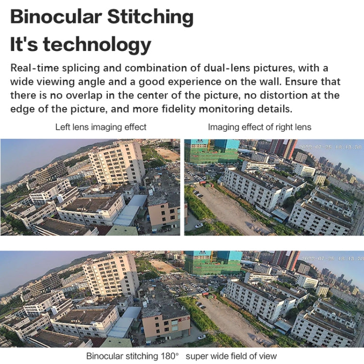 Q38 WIFI Humanoid Recognition AI Alarm 180 Degree Dual 2MP IP Camera, Plug:UK Plug by buy2fix