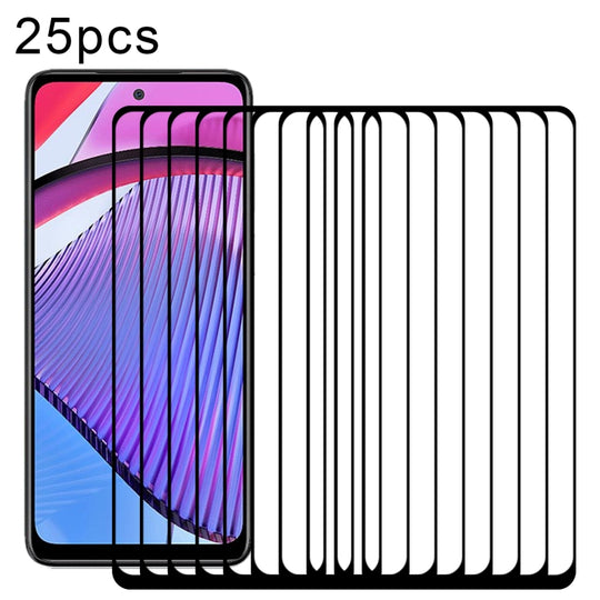 For Motorola Moto G Power 5G 25pcs Full Glue Full Cover Screen Protector Tempered Glass Film