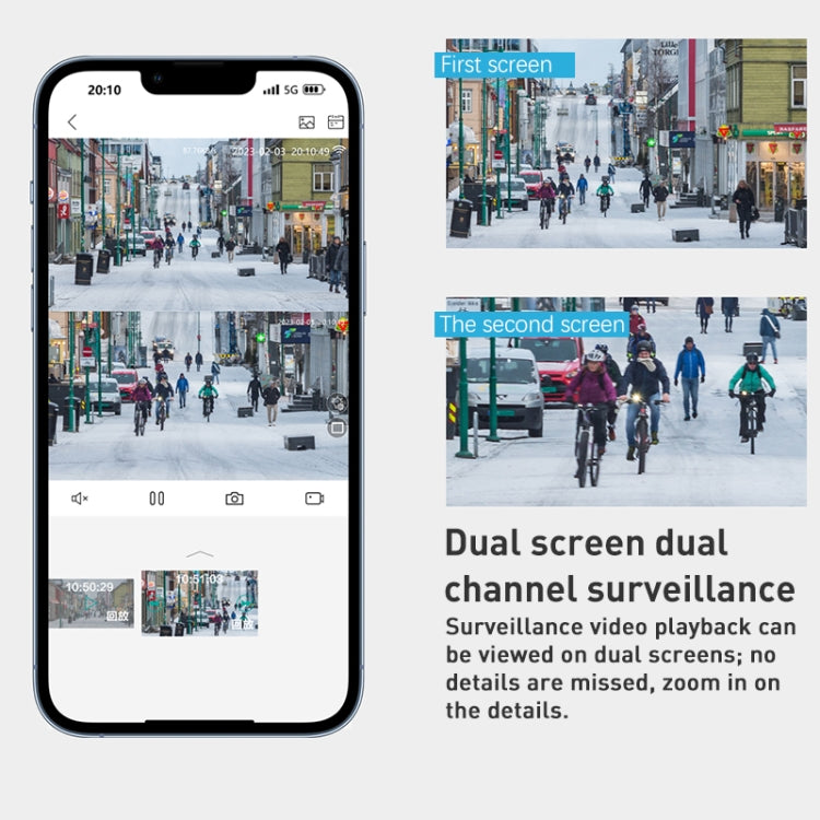 QX81 Humanoid Recognition AI Alarm WIFI Spherical Dual 2MP IP Camera, Plug:US Plug by buy2fix