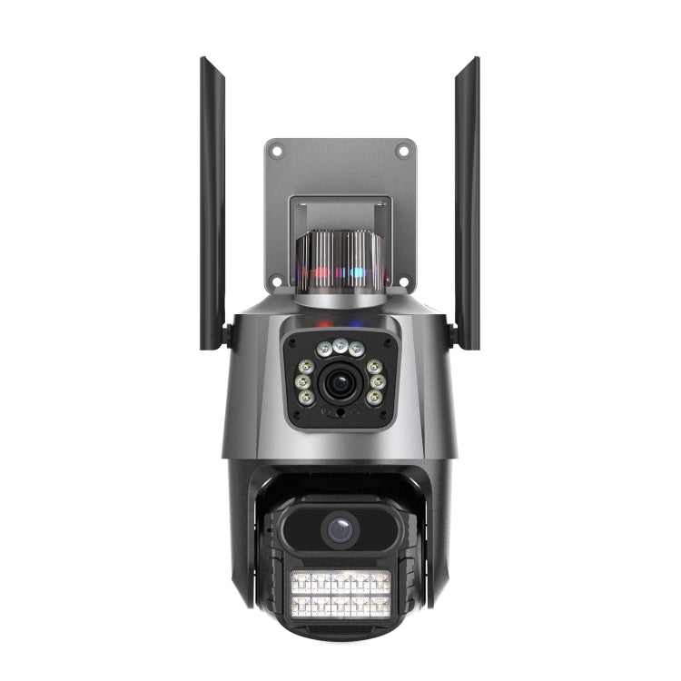 QX81 Humanoid Recognition AI Alarm WIFI Spherical Dual 2MP IP Camera, Plug:EU Plug by buy2fix