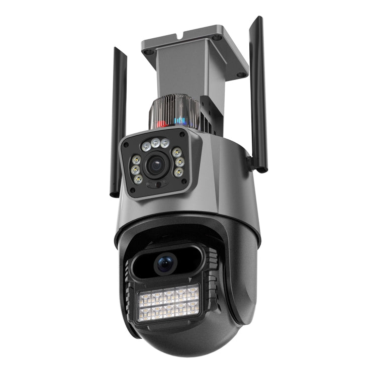 QX81 Humanoid Recognition AI Alarm WIFI Spherical Dual 2MP IP Camera, Plug:UK Plug by buy2fix