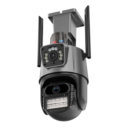 QX81 Humanoid Recognition AI Alarm WIFI Spherical Dual 2MP IP Camera, Plug:UK Plug by buy2fix