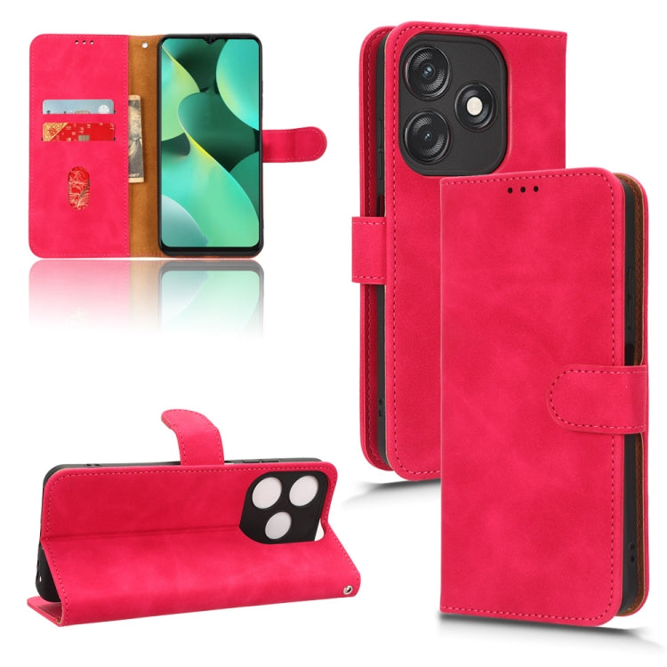 For TECNO Spark 10C Skin Feel Magnetic Flip Leather Phone Case(Rose Red) by buy2fix