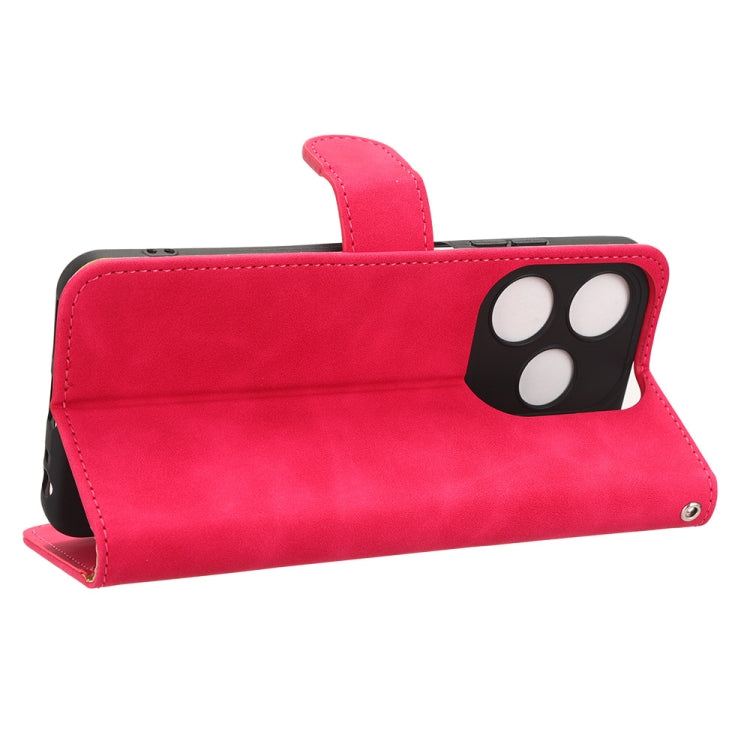 For TECNO Spark 10C Skin Feel Magnetic Flip Leather Phone Case(Rose Red) by buy2fix