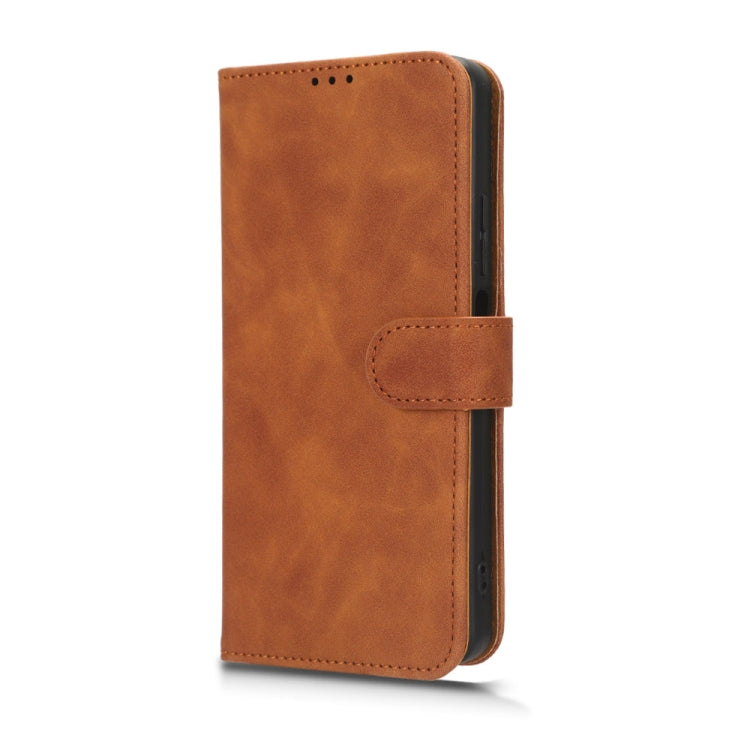 For TECNO Spark 10 Pro Skin Feel Magnetic Flip Leather Phone Case(Brown) by buy2fix