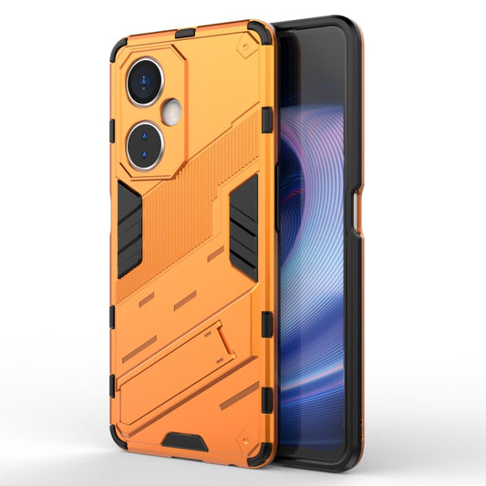 For OnePlus Nord CE 3 Punk Armor 2 in 1 PC + TPU Phone Case with Holder(Orange) - OnePlus Cases by buy2fix | Online Shopping UK | buy2fix