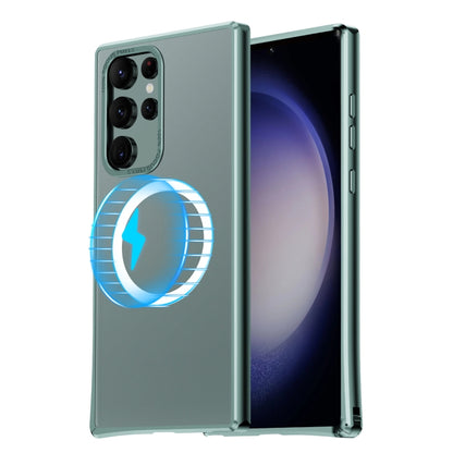 For Samsung Galaxy S22 Ultra 5G MagSafe Magnetic PC Phone Case(Green) by buy2fix