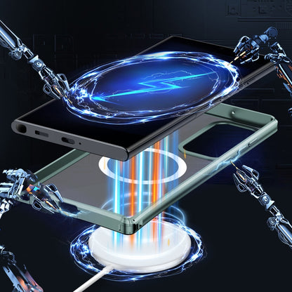 For Samsung Galaxy S22 Ultra 5G MagSafe Magnetic PC Phone Case(Green) by buy2fix