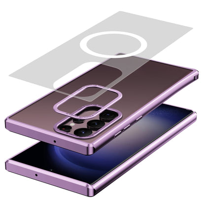 For Samsung Galaxy S22 Ultra 5G MagSafe Magnetic PC Phone Case(Purple) by buy2fix