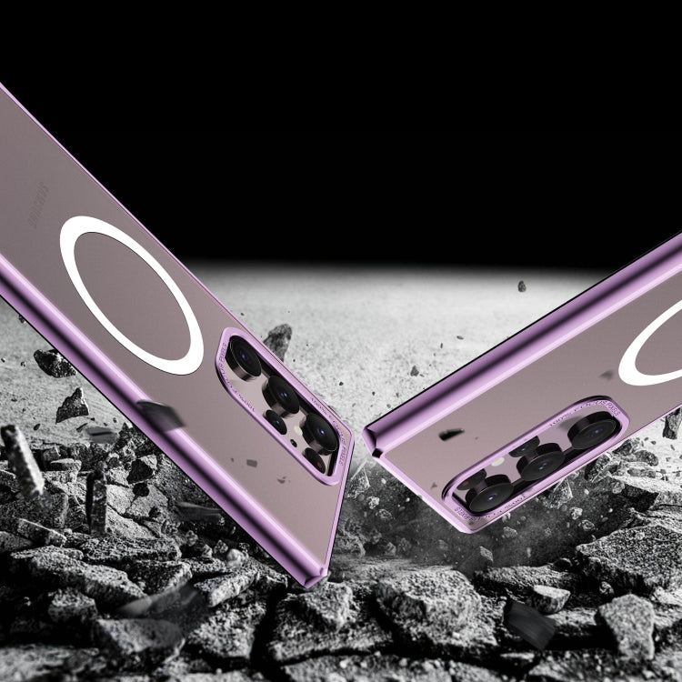 For Samsung Galaxy S22 Ultra 5G MagSafe Magnetic PC Phone Case(Purple) by buy2fix