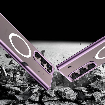 For Samsung Galaxy S22 Ultra 5G MagSafe Magnetic PC Phone Case(Purple) by buy2fix