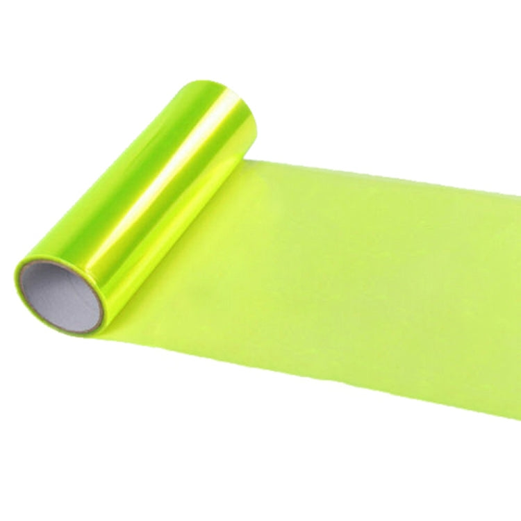 2pcs Car Headlight Protective Film Tail Light Film Motorcycle Fog Light Film, Size:30 x 100cm(Fluorescent Yellow) by buy2fix