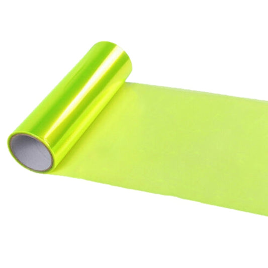 2pcs Car Headlight Protective Film Tail Light Film Motorcycle Fog Light Film, Size:30 x 100cm(Fluorescent Yellow) by buy2fix