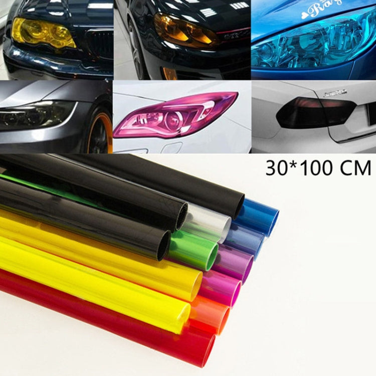 2pcs Car Headlight Protective Film Tail Light Film Motorcycle Fog Light Film, Size:30 x 100cm(Gold) by buy2fix