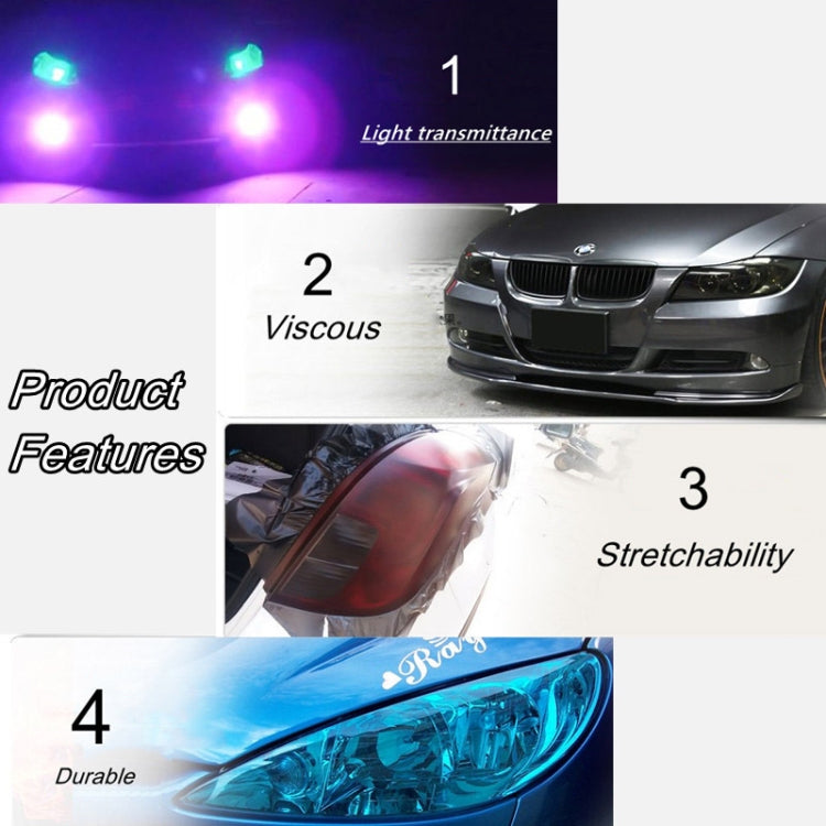 2pcs Car Headlight Protective Film Tail Light Film Motorcycle Fog Light Film, Size:30 x 100cm(Transparent) by buy2fix