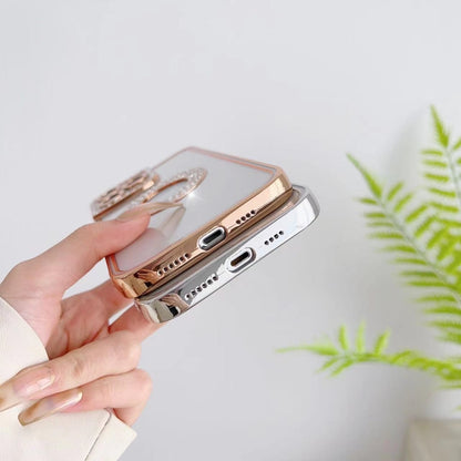 For iPhone 14 Pro Max Electroplated Diamond Phone Case(Gold) - iPhone 14 Pro Max Cases by buy2fix | Online Shopping UK | buy2fix