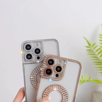 For iPhone 14 Pro Max Electroplated Diamond Phone Case(Gold) - iPhone 14 Pro Max Cases by buy2fix | Online Shopping UK | buy2fix