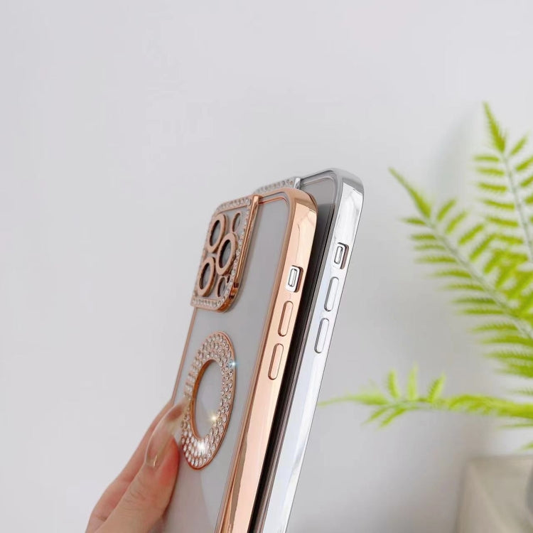 For iPhone 14 Pro Max Electroplated Diamond Phone Case(Gold) - iPhone 14 Pro Max Cases by buy2fix | Online Shopping UK | buy2fix