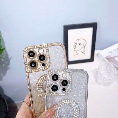 For iPhone 14 Pro Max Electroplated Diamond Gradient Glitter Phone Case(Sierra Blue) - iPhone 14 Pro Max Cases by buy2fix | Online Shopping UK | buy2fix