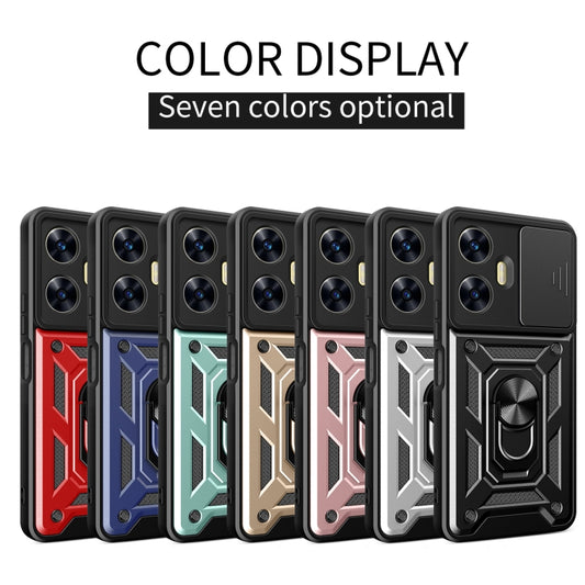 For Realme C55 4G Sliding Camera Cover Design TPU+PC Phone Case(Rose Gold) - Realme Cases by buy2fix | Online Shopping UK | buy2fix