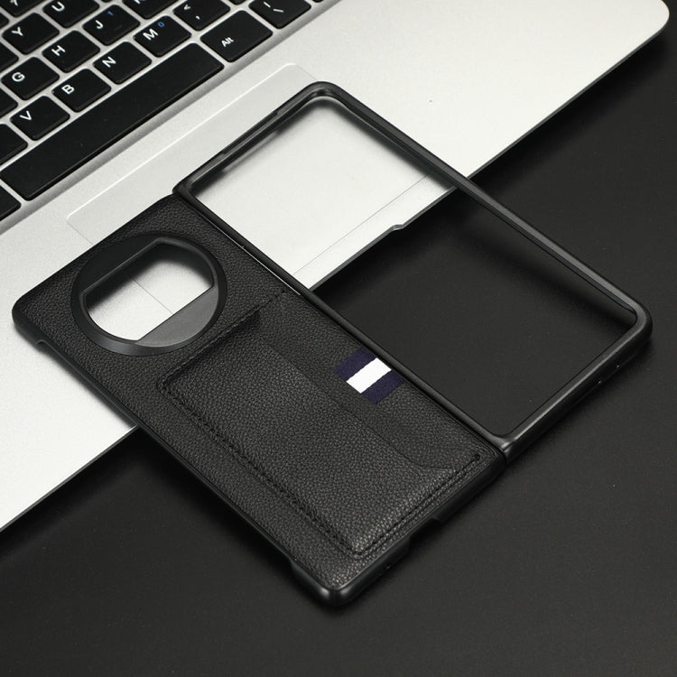 For Huawei Mate X3 Litchi Texture Card Slot Phone Case(Black) - Huawei Cases by buy2fix | Online Shopping UK | buy2fix