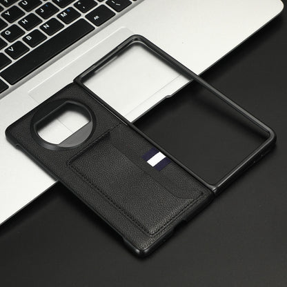 For Huawei Mate X3 Litchi Texture Card Slot Phone Case(Black) - Huawei Cases by buy2fix | Online Shopping UK | buy2fix