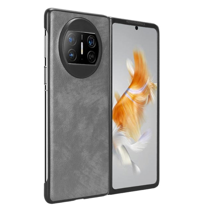 For Huawei Mate X3 Litchi Texture Phone Case(Grey) - Huawei Cases by buy2fix | Online Shopping UK | buy2fix