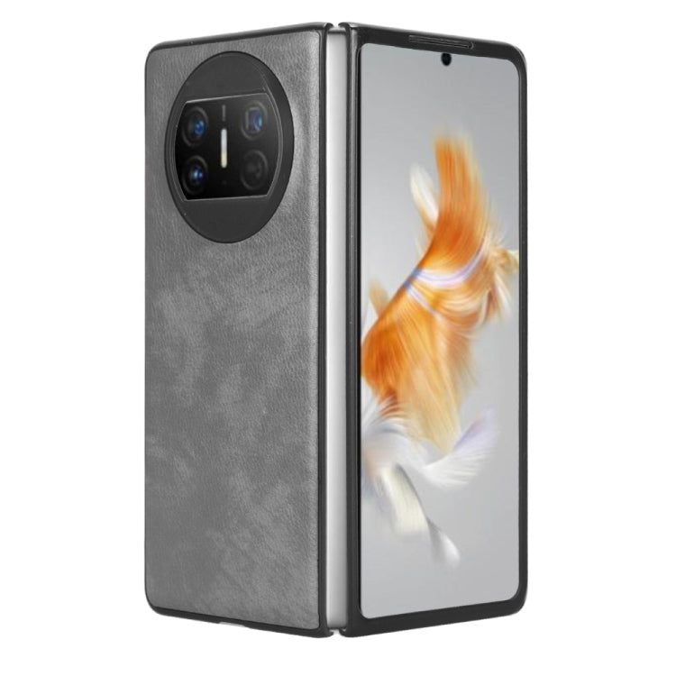 For Huawei Mate X3 Litchi Texture Phone Case(Grey) - Huawei Cases by buy2fix | Online Shopping UK | buy2fix